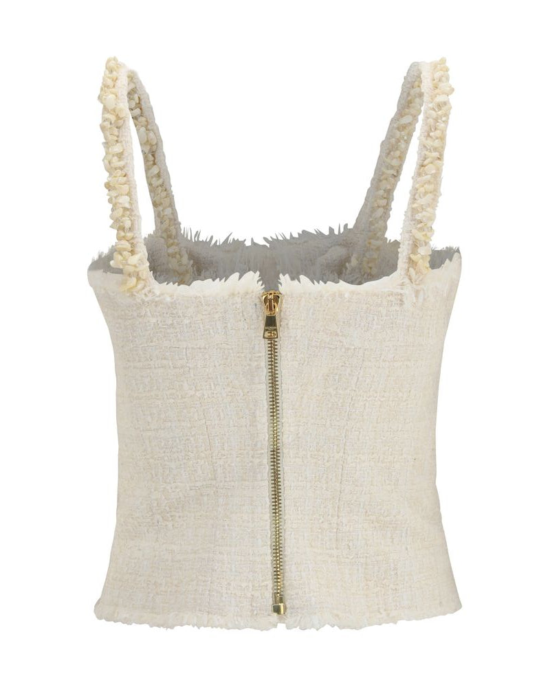 Beige Polyester Blouse