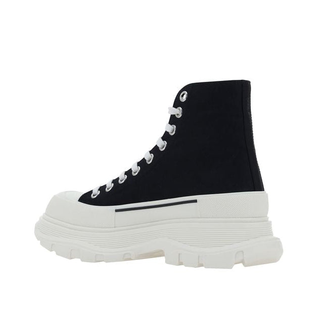 Black Fabric Platform Sneakers