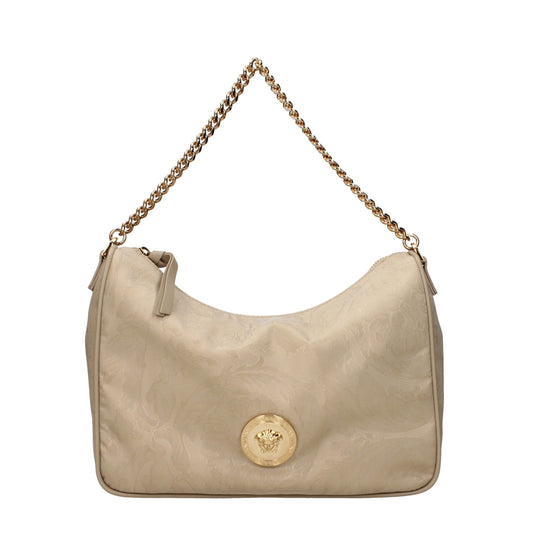 Beige Fabric Handbag