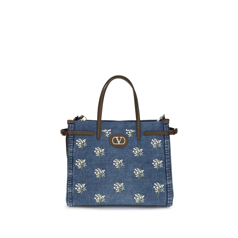Blue Cotton Shoulder Bag