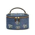 Blue Cotton Handbag