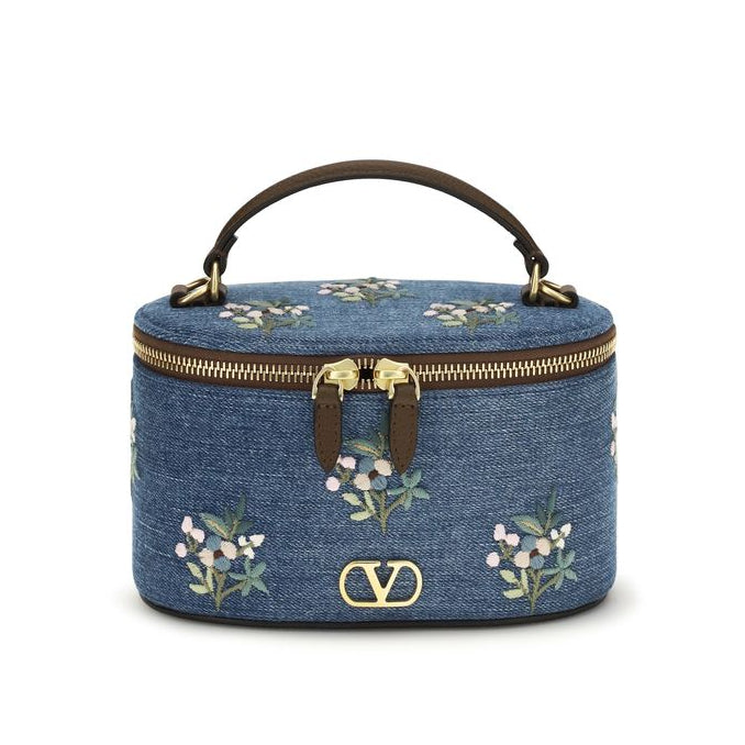 Blue Cotton Handbag