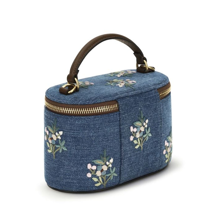 Blue Cotton Handbag