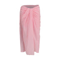 Multicolor Polyester Midi Skirt