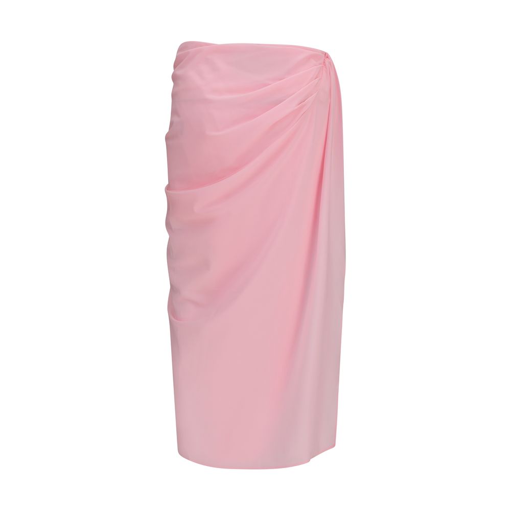 Multicolor Polyester Midi Skirt