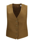 Brown Wool Oves Aries Sleveless Jacket