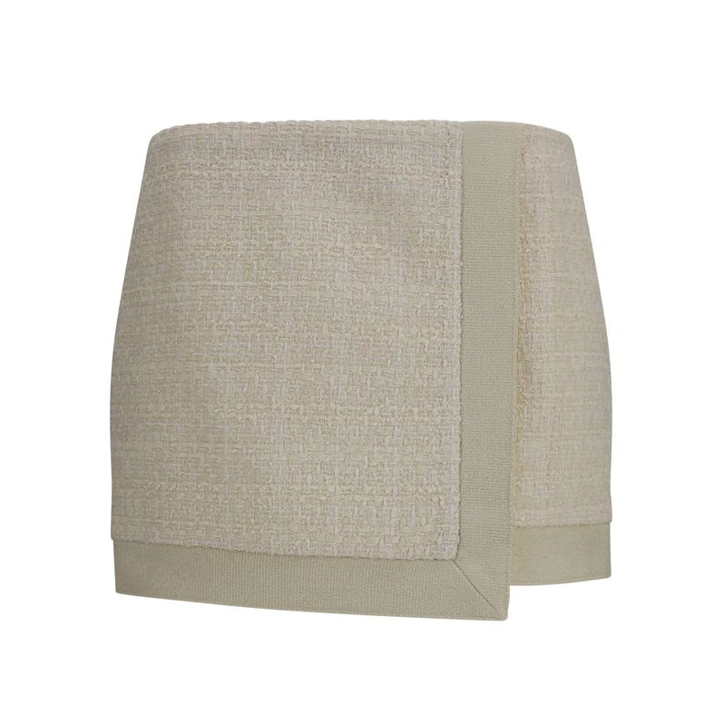 Beige Wool Oves Aries Mini Skirt