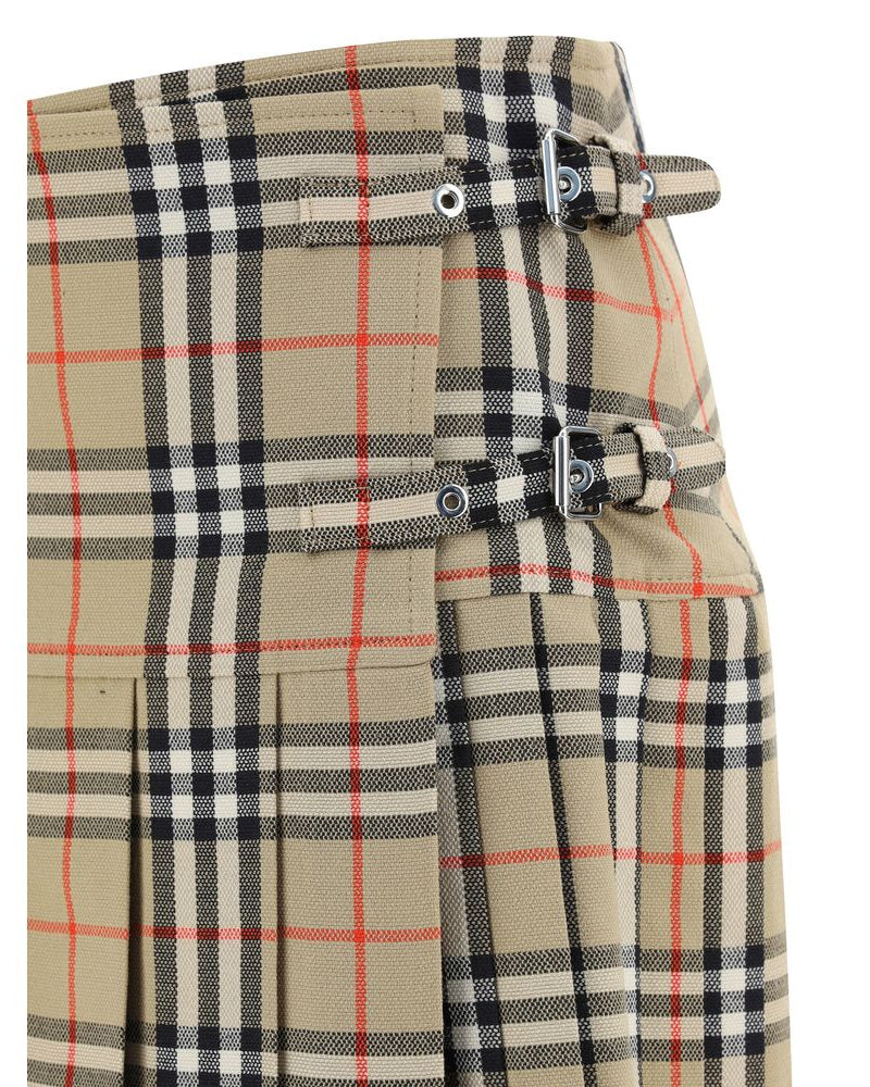 Beige Wool Oves Aries Mini Skirt