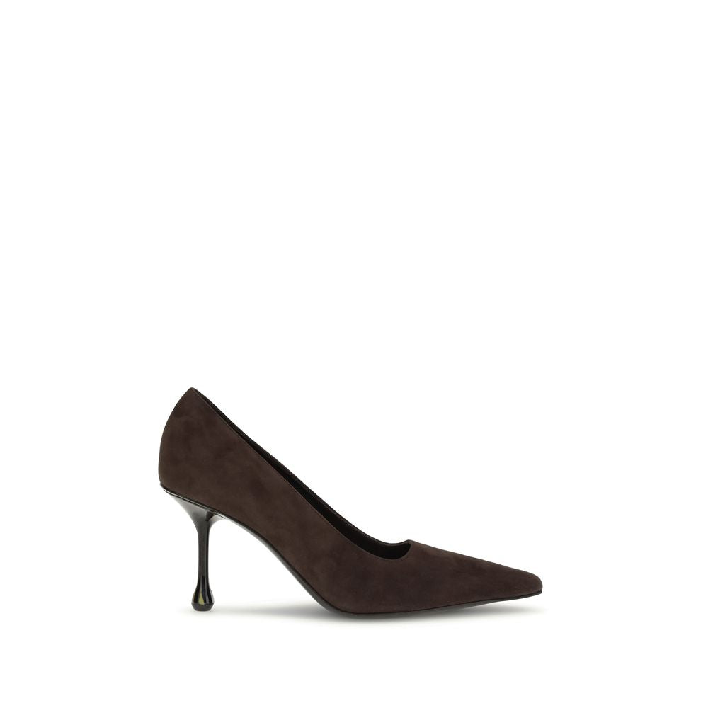 Brown Goatskin High Heel Pumps