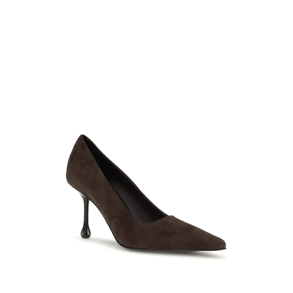 Brown Goatskin High Heel Pumps