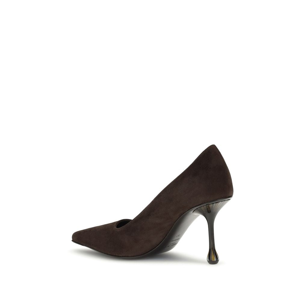 Brown Goatskin High Heel Pumps