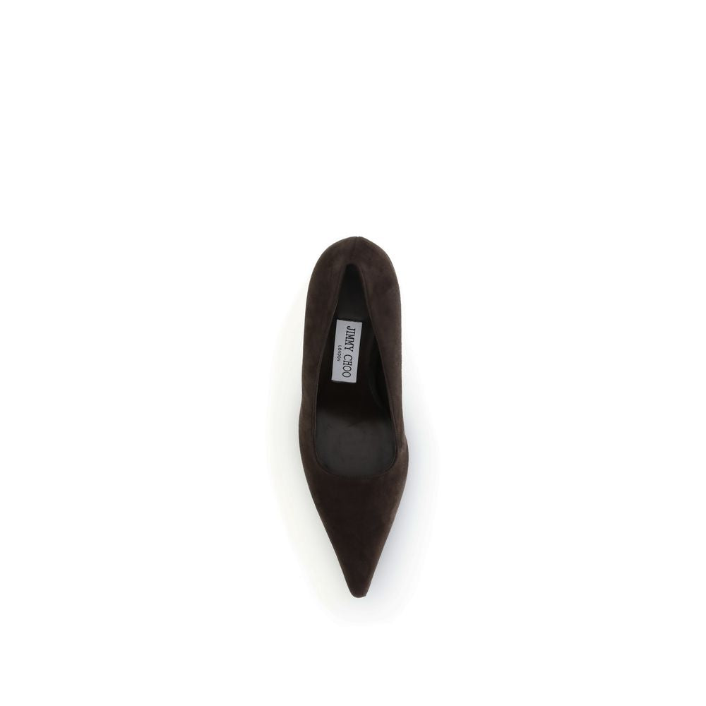 Brown Goatskin High Heel Pumps