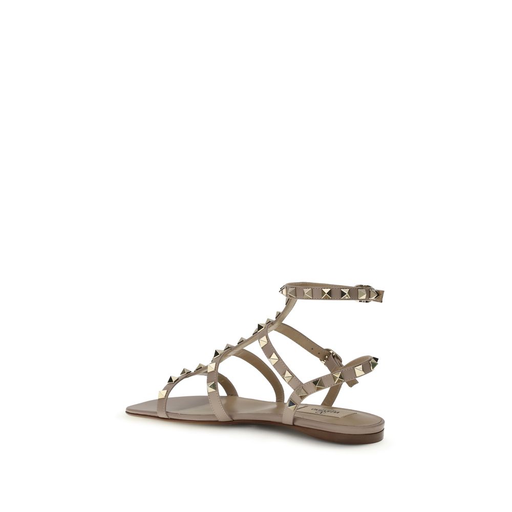 Pink Calf Leather Bos Taurus Flat Sandals