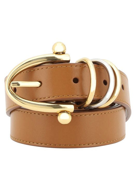 Beige Calf Leather Bos Taurus Regular Belt