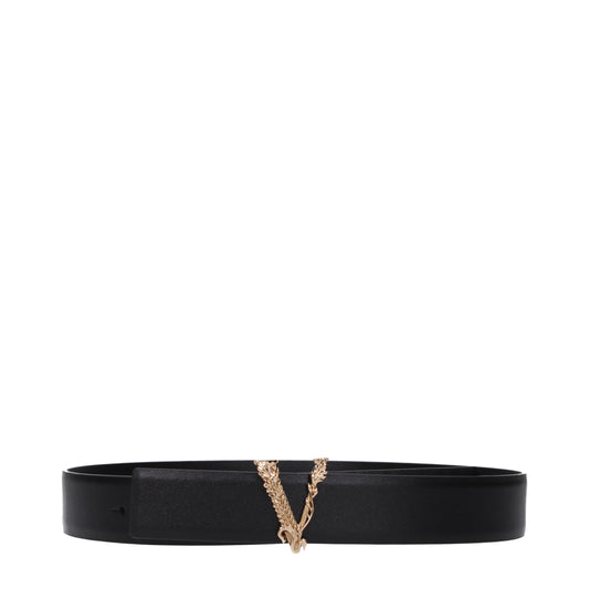 Black Leather Regular Belt