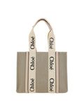 Beige Linen Handbag