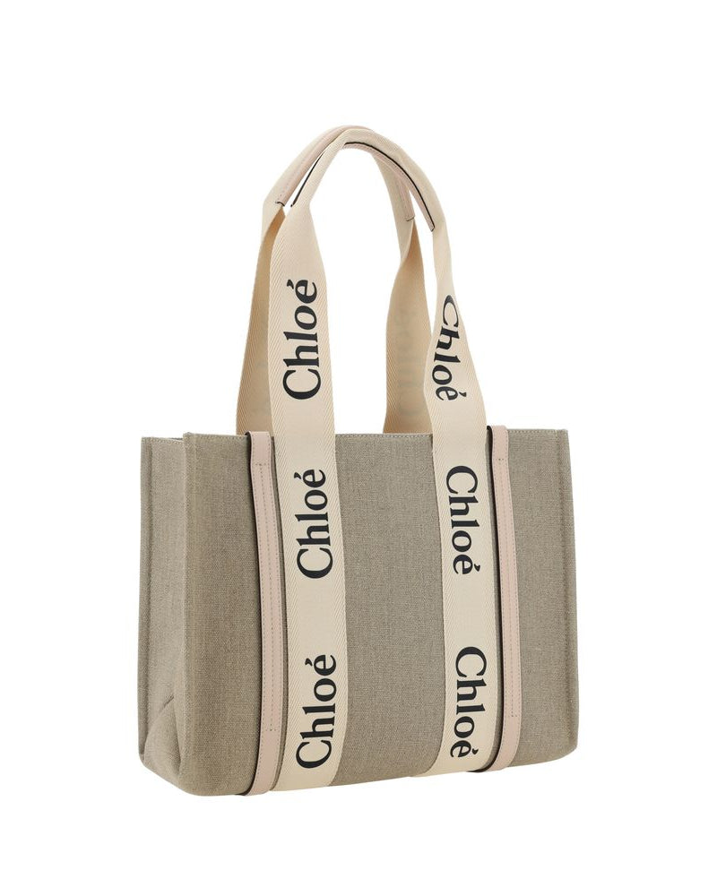 Beige Linen Handbag