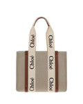 Beige Linen Handbag