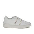 White Calf Leather Bos Taurus Sneakers