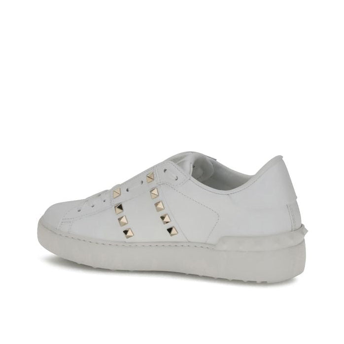 White Calf Leather Bos Taurus Sneakers