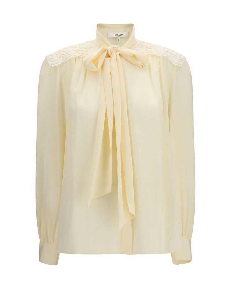 Beige Polyester Blouse
