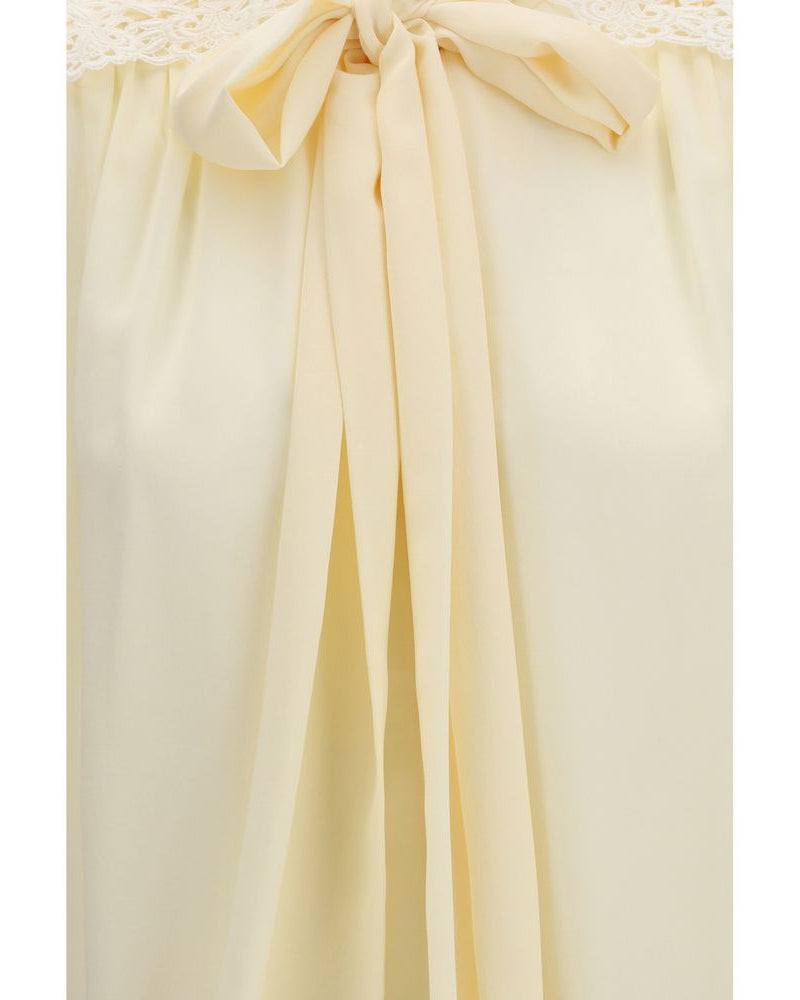 Beige Polyester Blouse