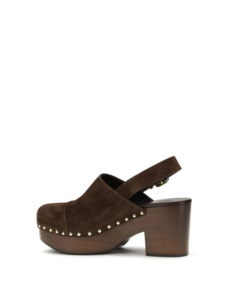 Brown Calf Leather Bos Taurus Clogs