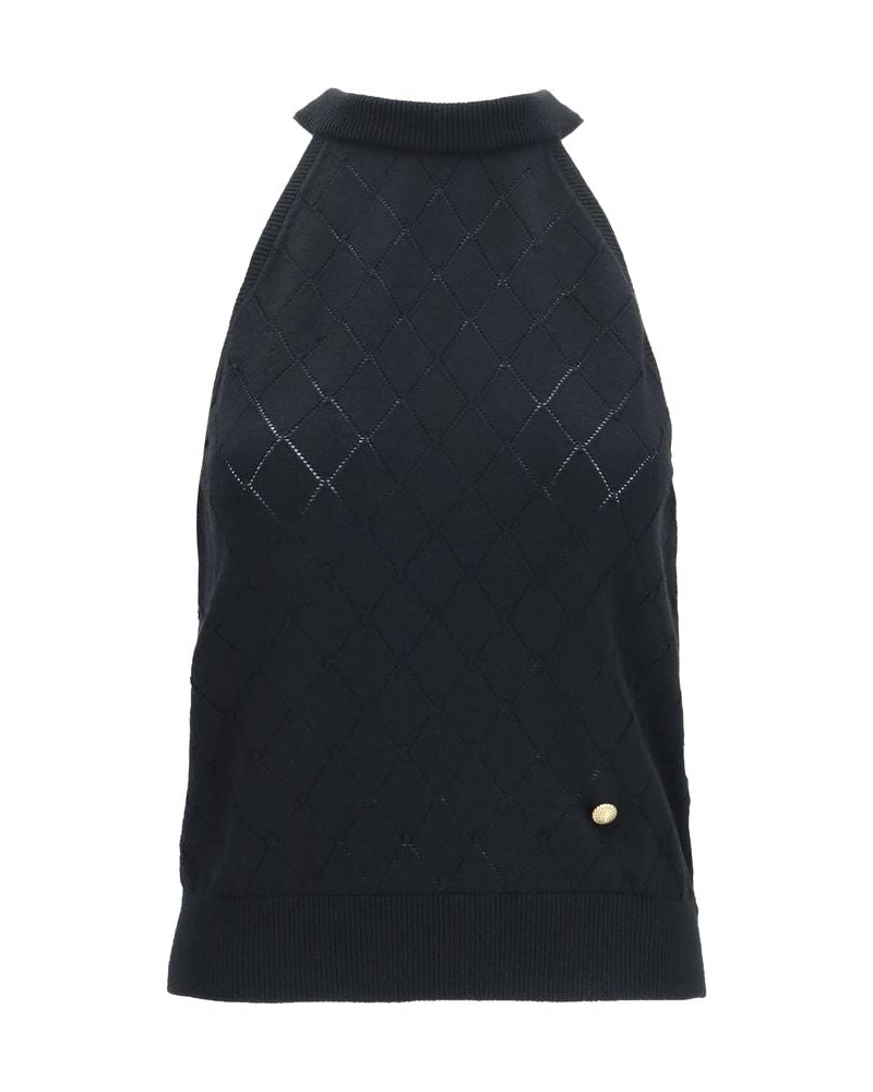 Black Wool Oves Aries Sleeveles T-Shirt