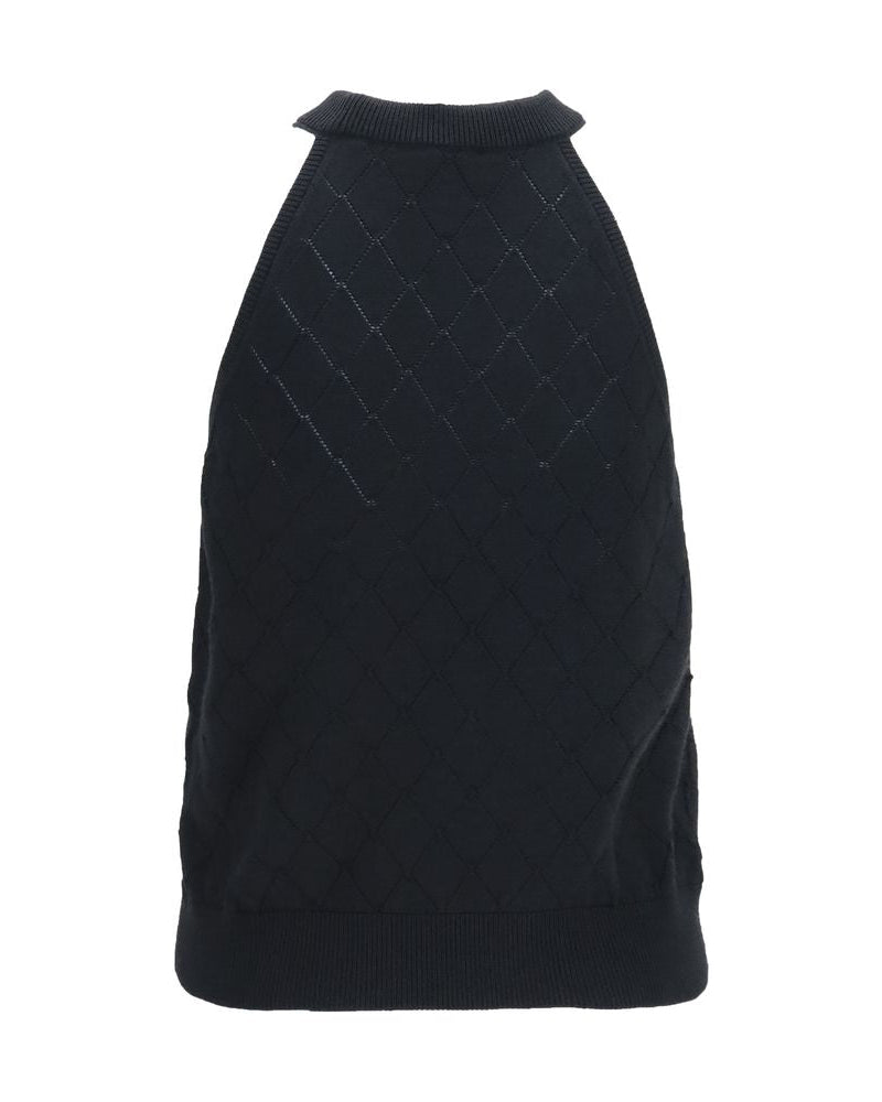 Black Wool Oves Aries Sleeveles T-Shirt
