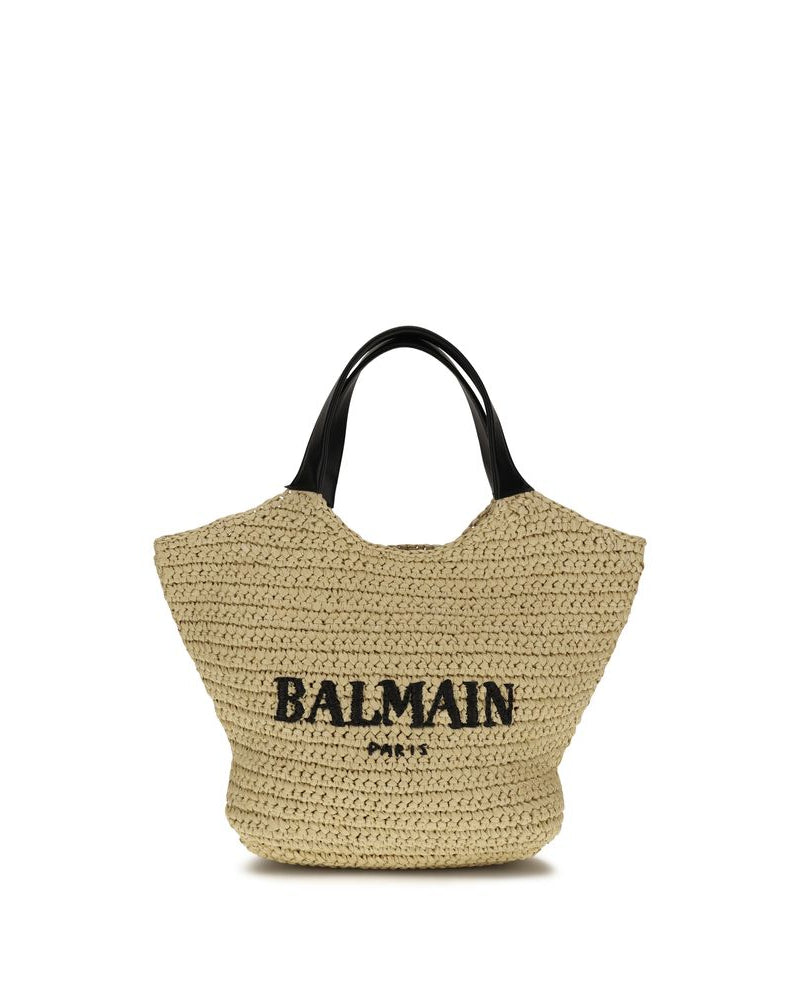 Beige Viscose Shoulder Bag