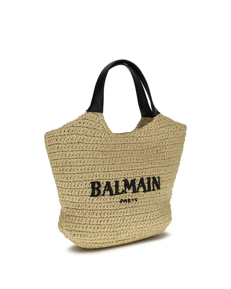 Beige Viscose Shoulder Bag