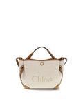 Beige Fabric Shoulder Bag