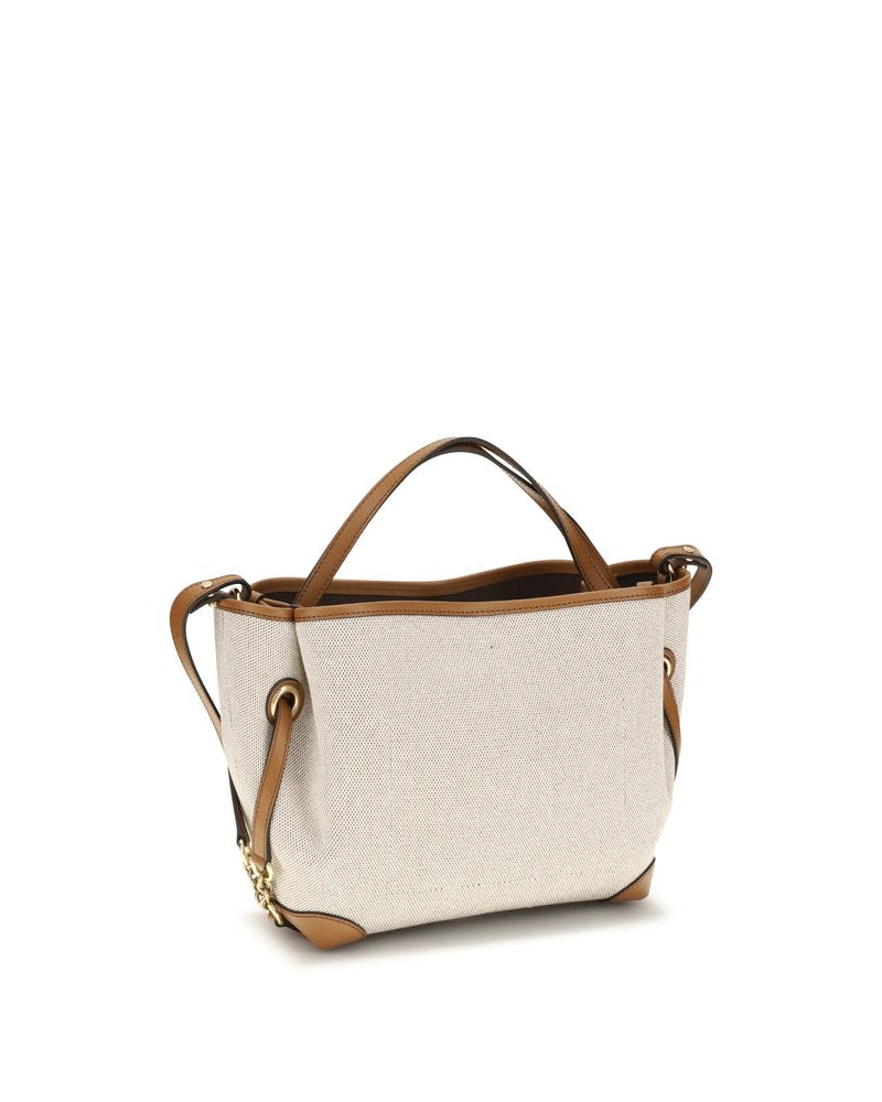 Beige Fabric Shoulder Bag