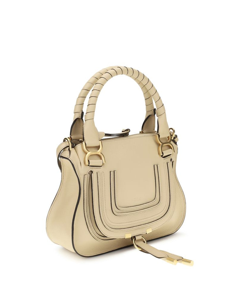 Beige Calf Leather Bos Taurus Shoulder Bag