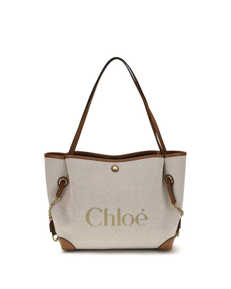 Chloé - Clover Tote Bag in Canvas e Pelle