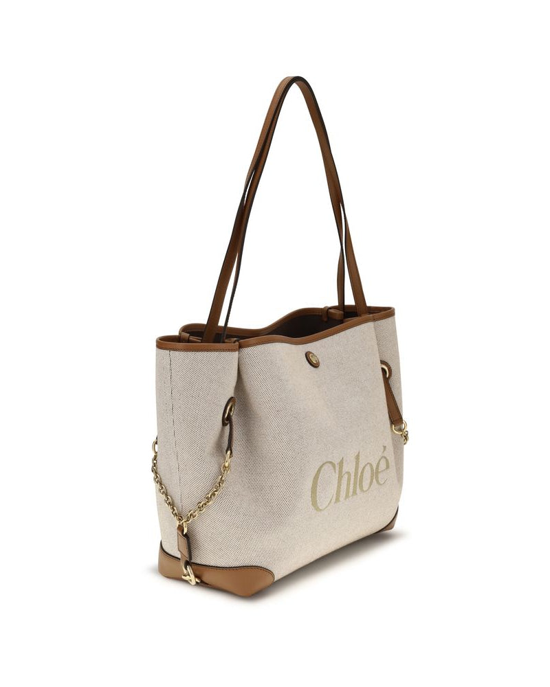 Chloé - Clover Tote Bag in Canvas e Pelle