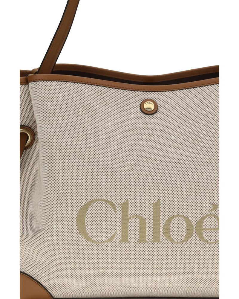 Chloé - Clover Tote Bag in Canvas e Pelle