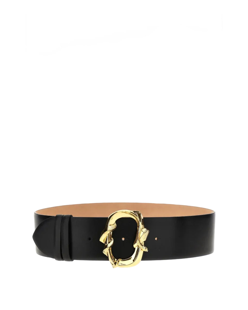 Alexander McQueen – Snake Buckle Leather Belt Black