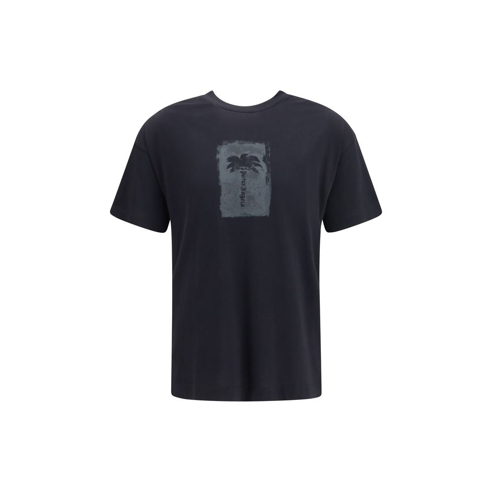 Palm Angels - Palm Tree T-Shirt Nera in Cotone