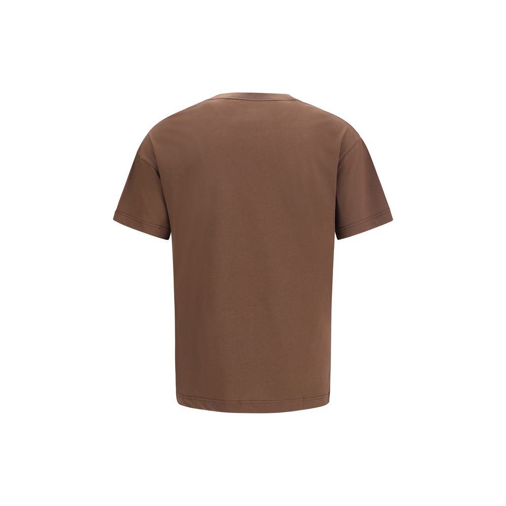 Palm Angels - Palm Tree T-Shirt Marrone in Cotone
