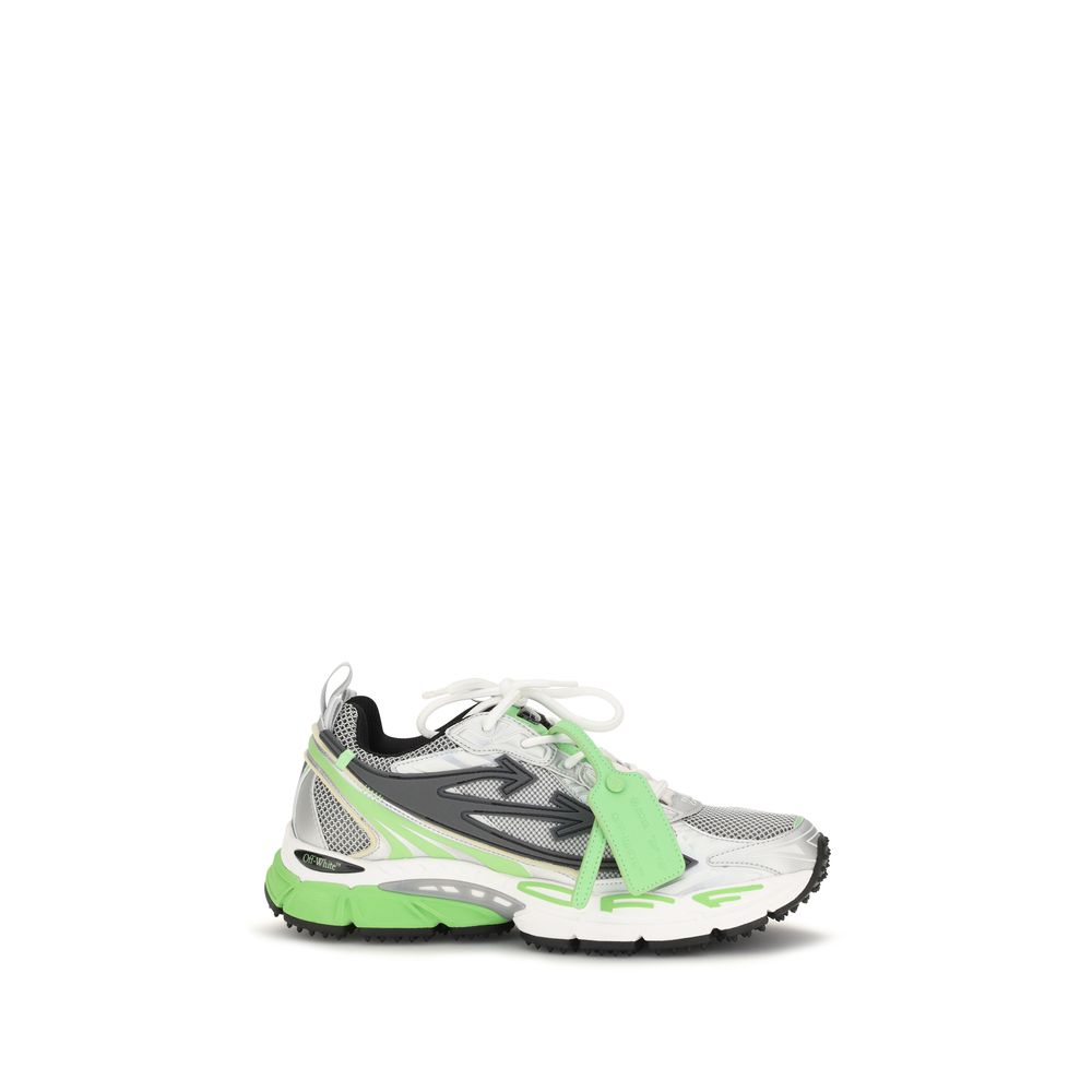 Off-White - Be Right Back Sneakers Bianco, Argento e Verde