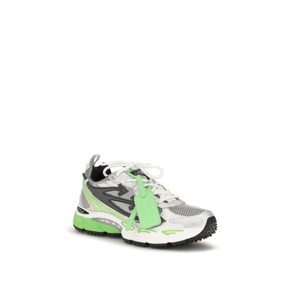 Off-White - Be Right Back Sneakers Bianco, Argento e Verde