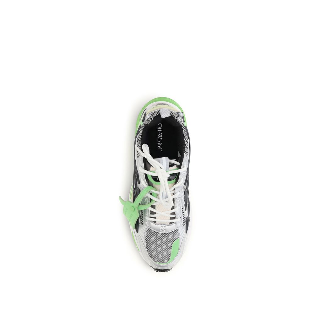 Off-White - Be Right Back Sneakers Bianco, Argento e Verde