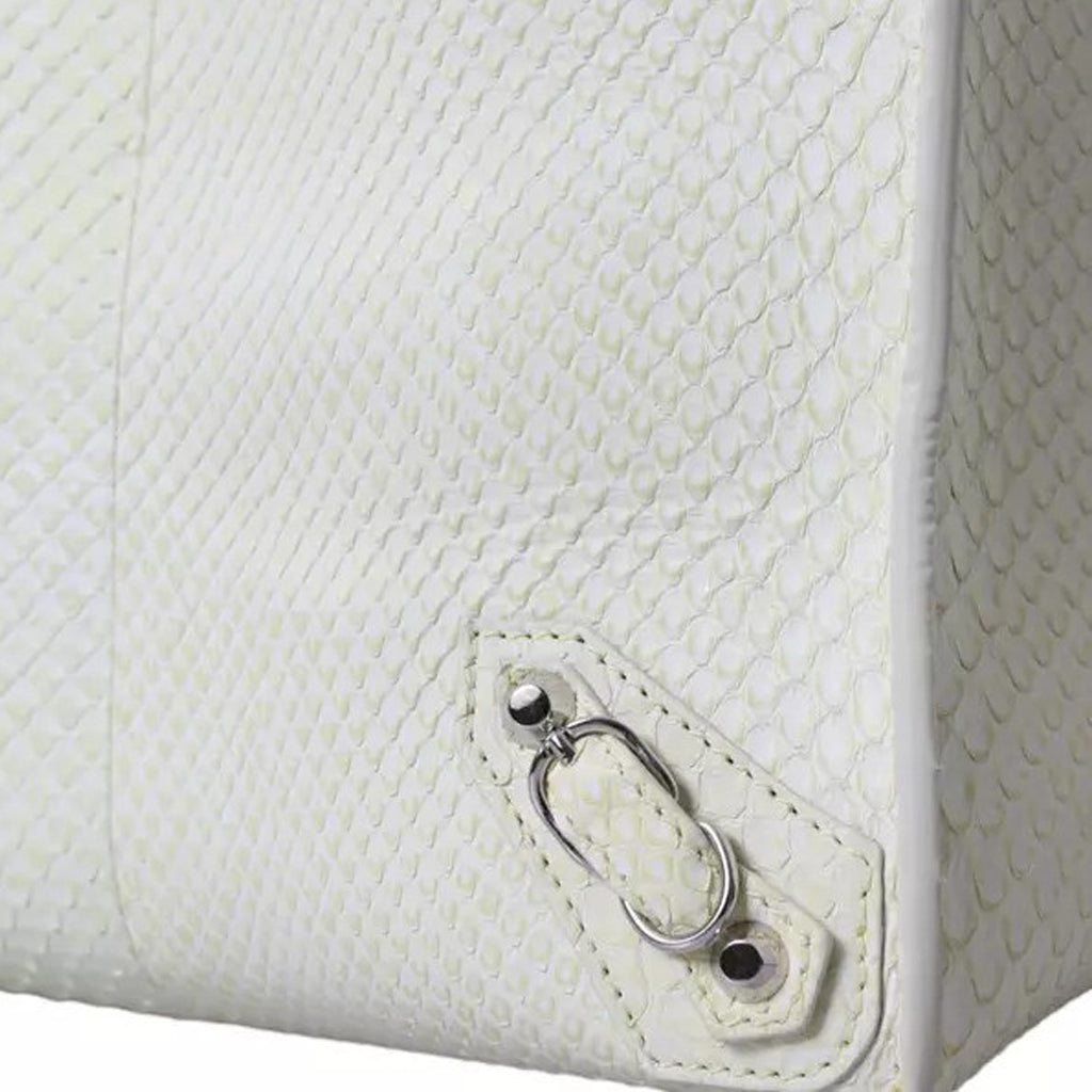 Balenciaga - White Yellow Exotic Skin Leather Shopping PAPIER Bag