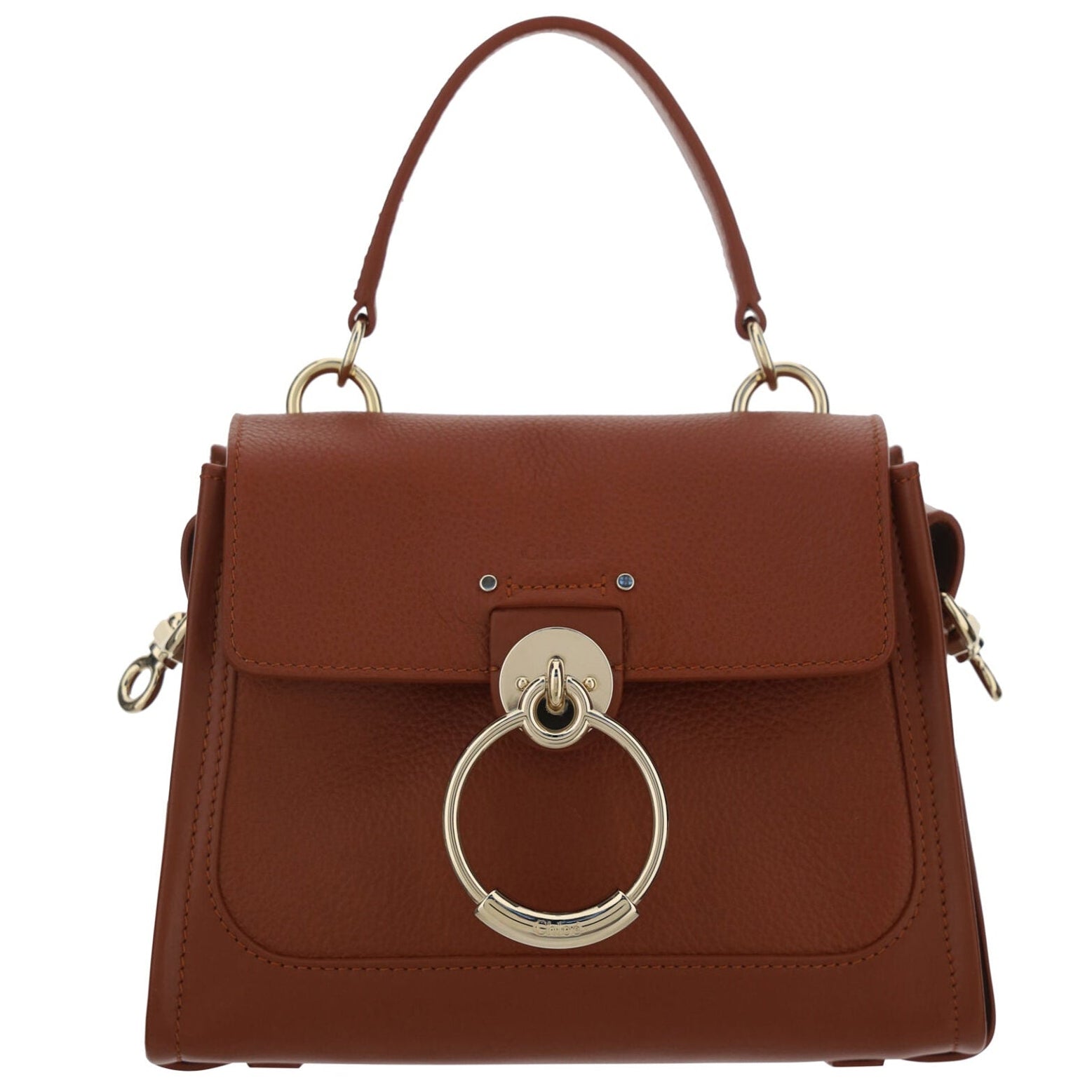 Brown Calf Leather Tess Handbag
