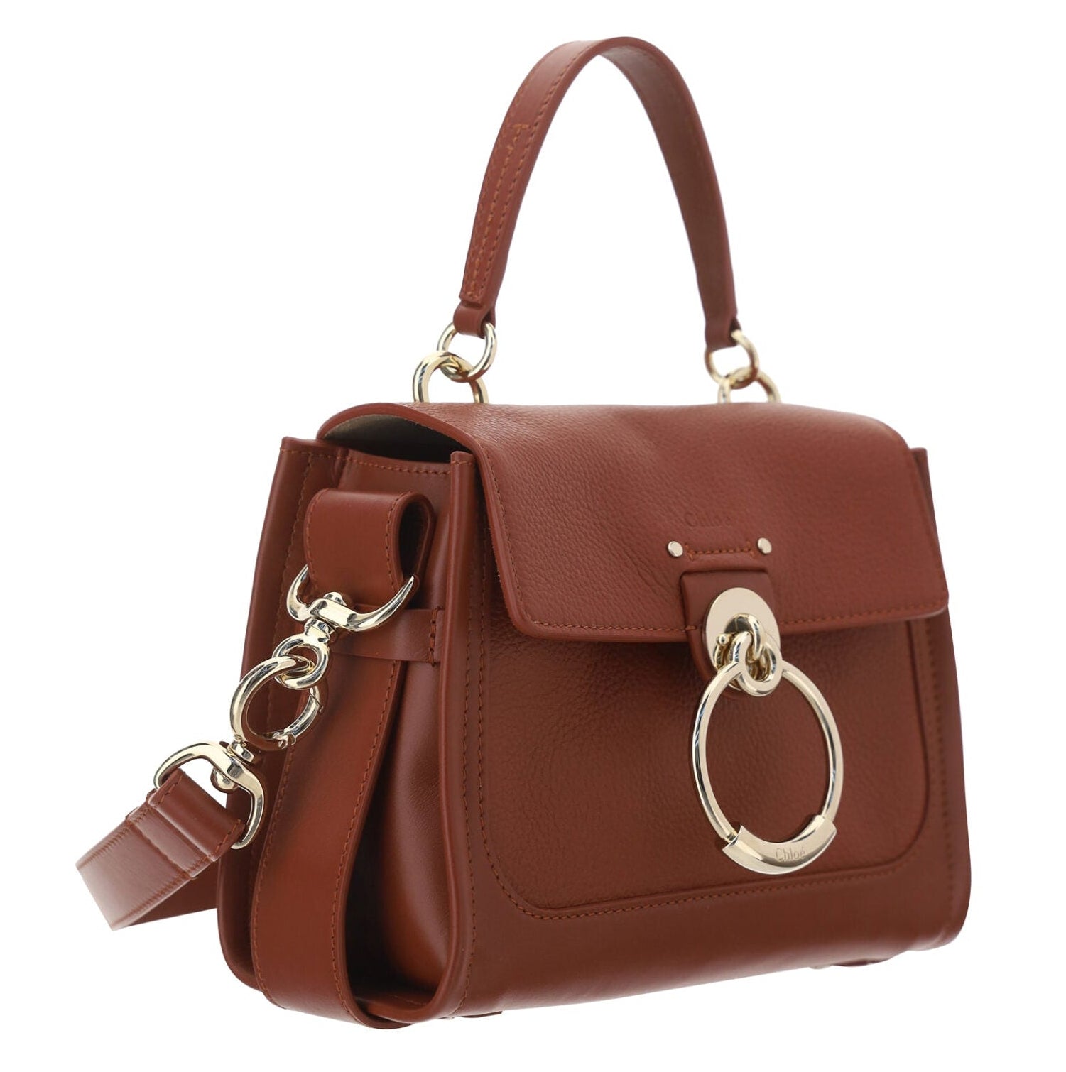 Brown Calf Leather Tess Handbag