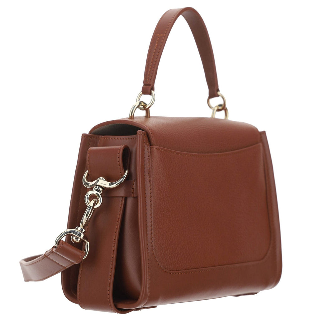 Brown Calf Leather Tess Handbag
