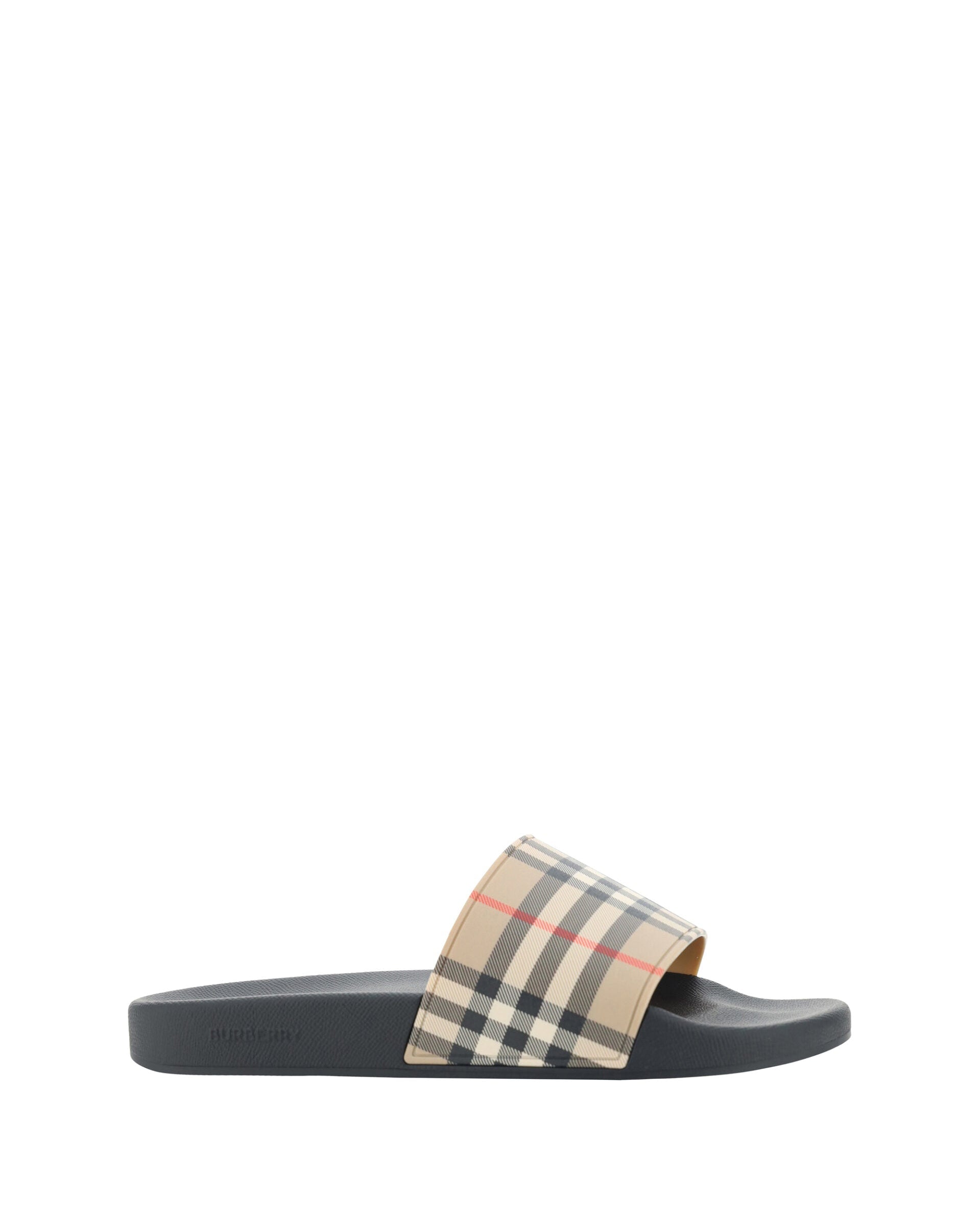 Brown Rubber Slides Sandals