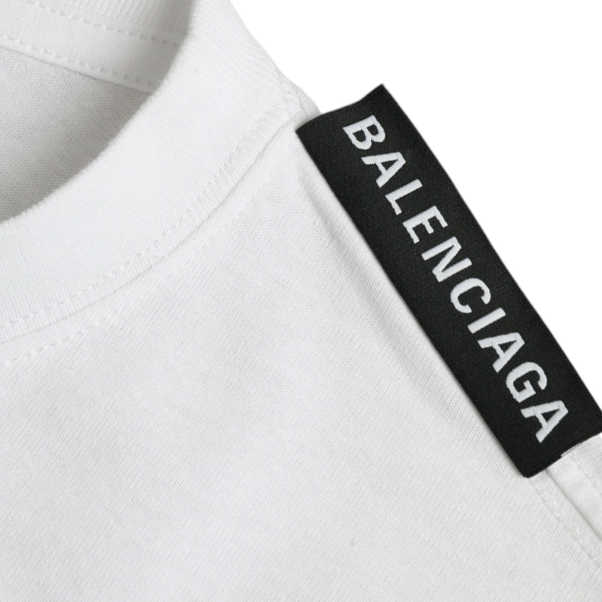 Off White Cotton Jersey Round Neck T-shirt
