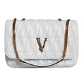 White Mini Nappa Leather Crossbody Shoulder Bag
